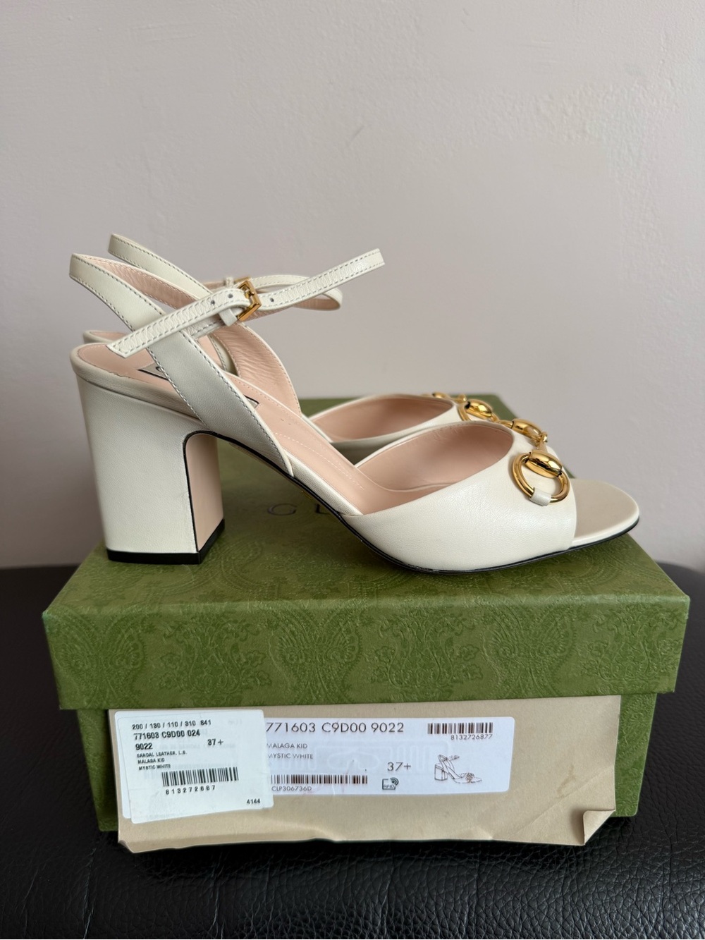 Gucci Women’s Horsebit Block Heel Sandal - Brand New - 37.5 EU / 7.5 US - Picture 6 of 10